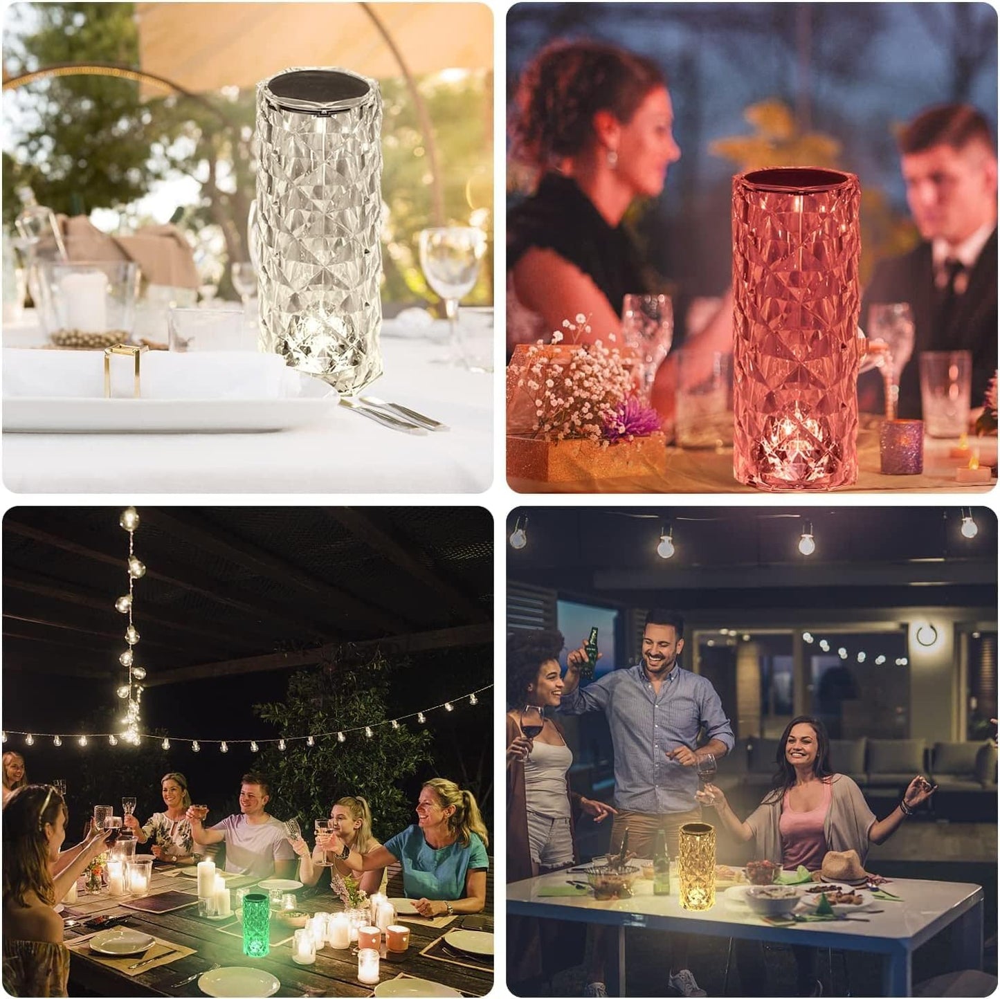 Elegant Crystal Diamond Table Lamp